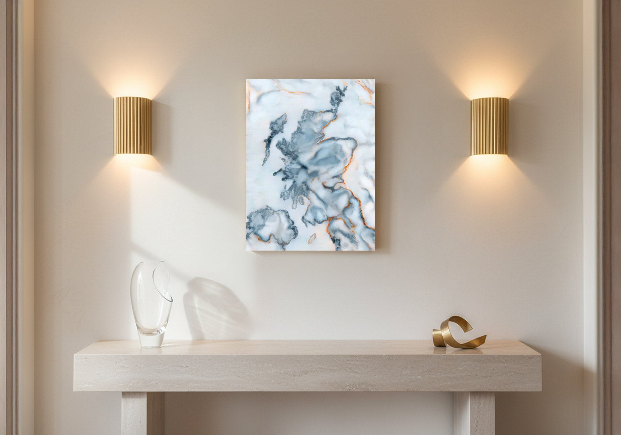 Elegant entryway and hallway wall art banner