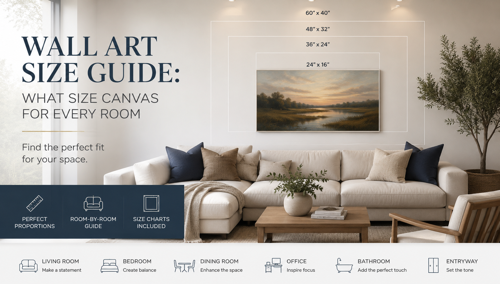 Wall Art Size Guide: What Size Canvas for Every Room