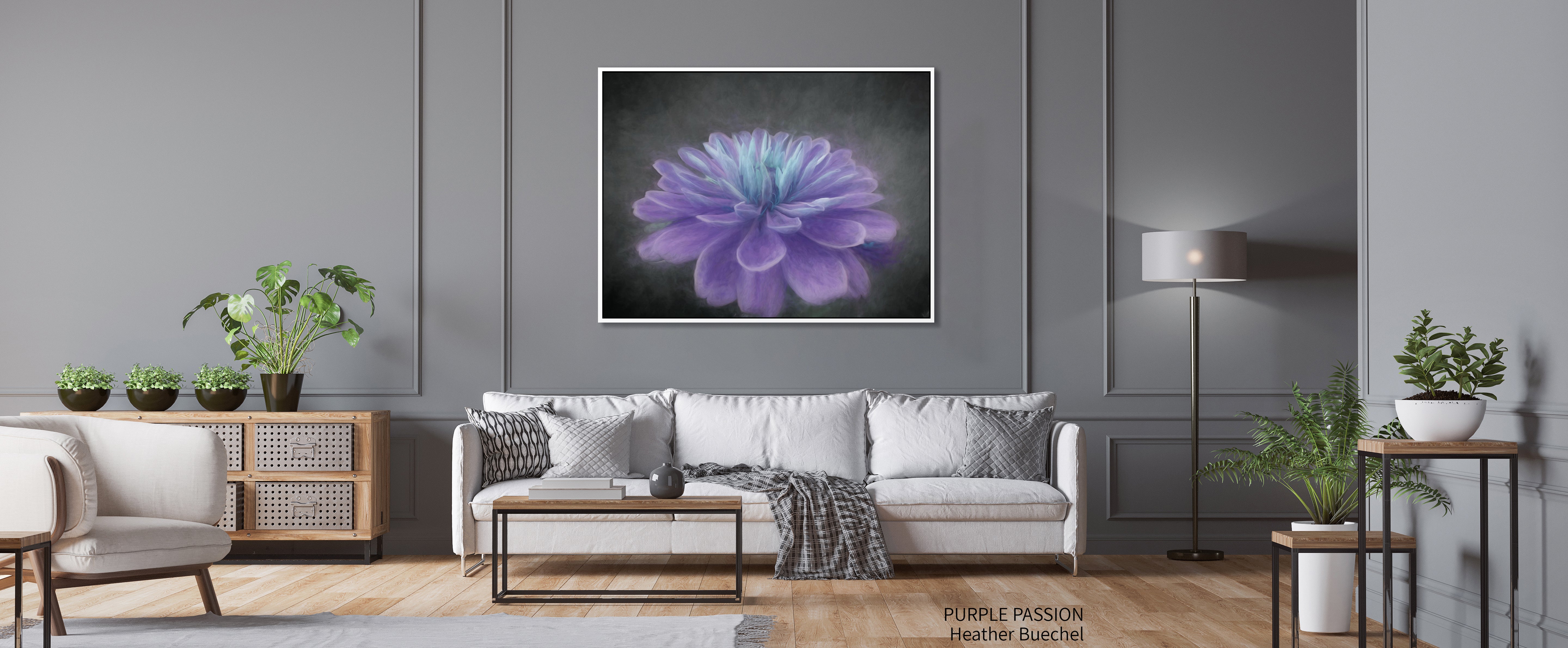 How To Decorate with Very Peri Canvas Art