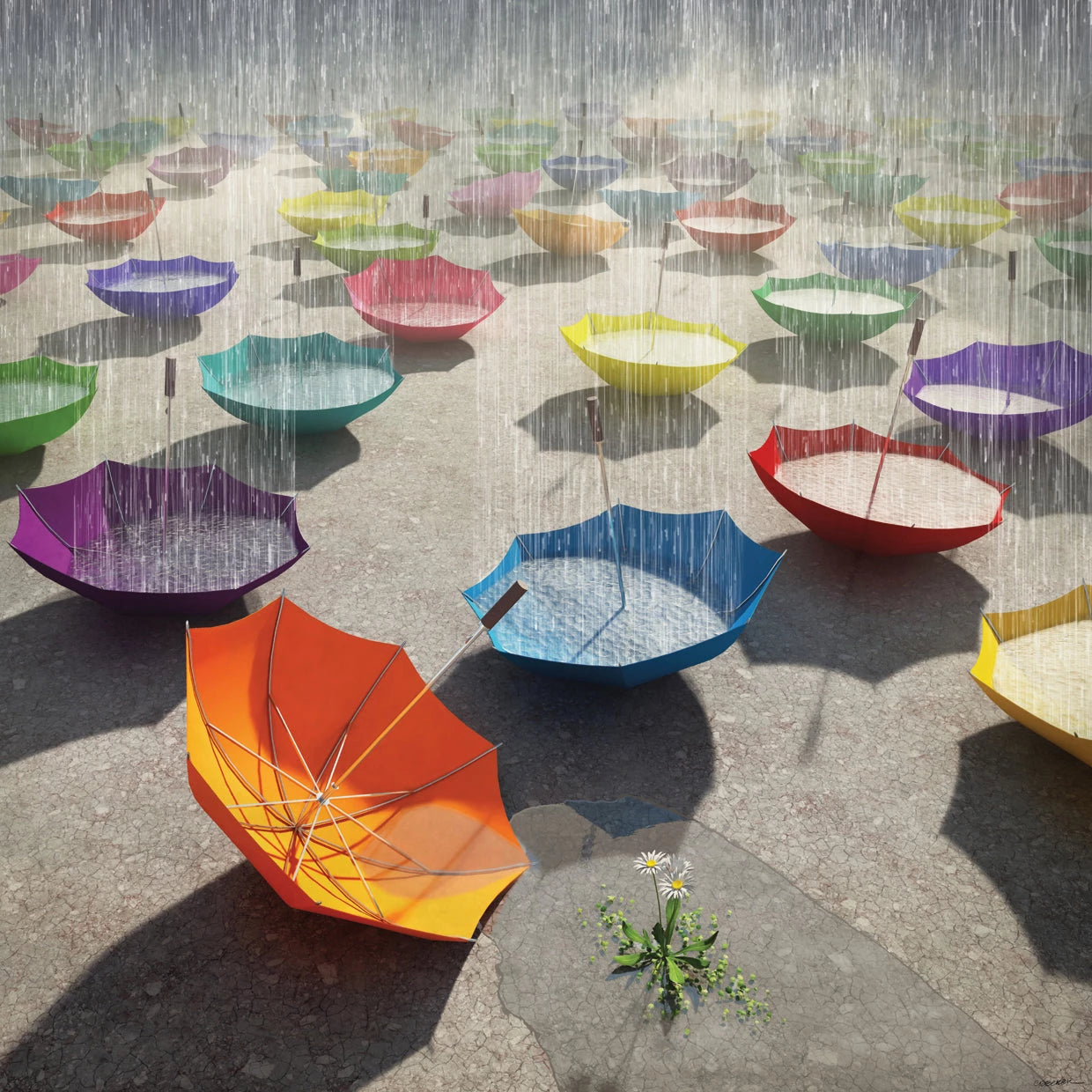 Fine Art Canvas Let It Rain Collection