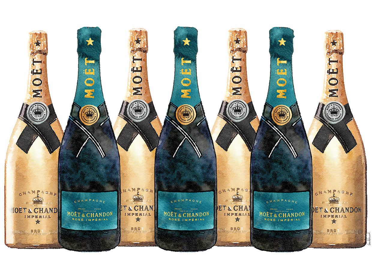 Champagne 7 Teal & Golds