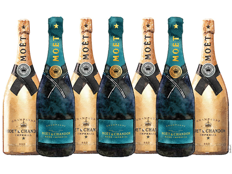 Champagne 7 Teal & Golds