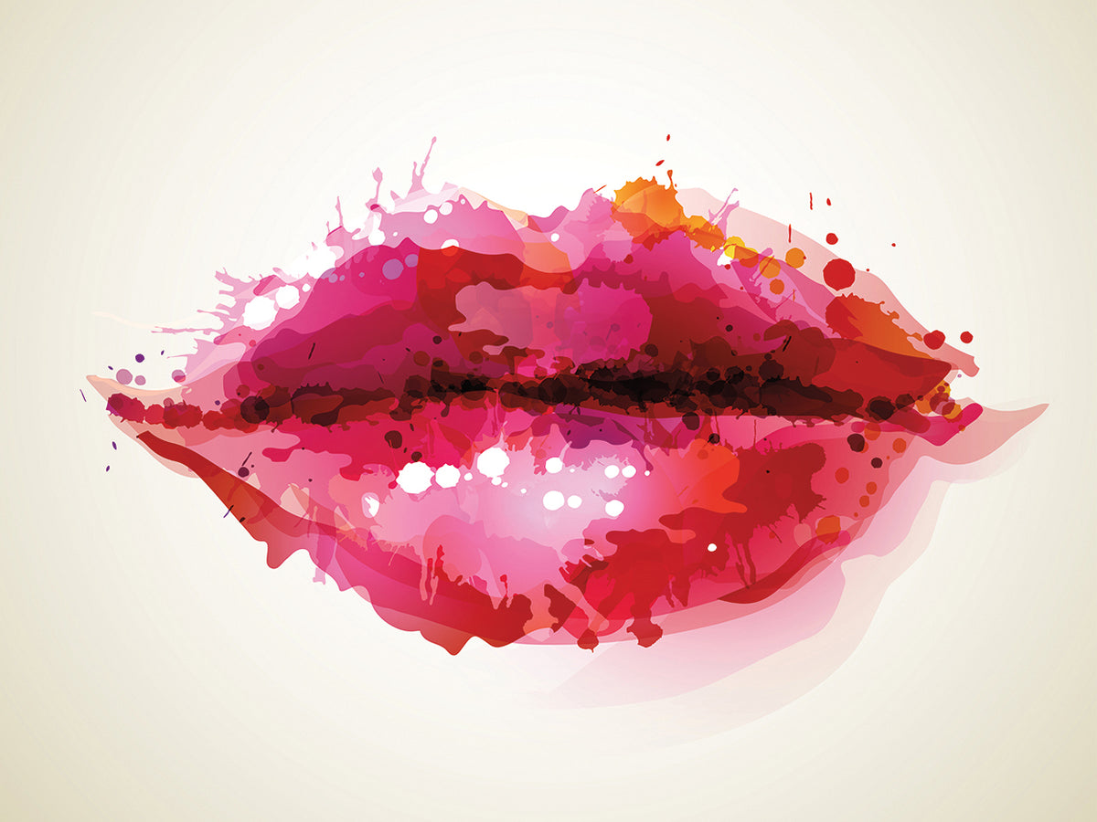 Hot Pink Sparkle Lips