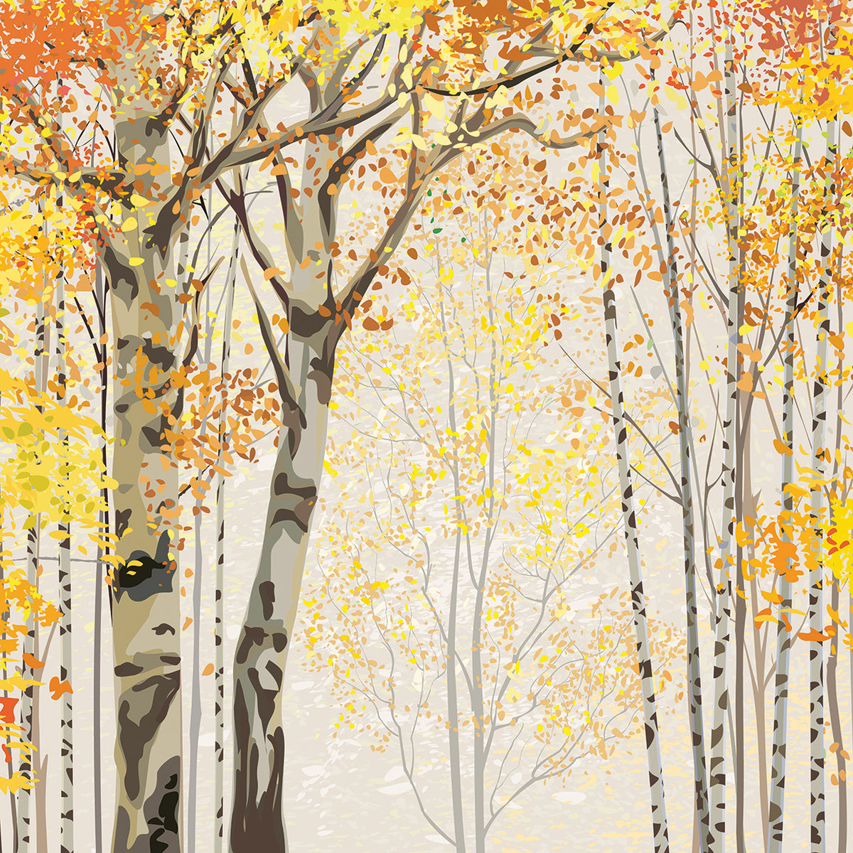 Mod Birch Autumn Forest