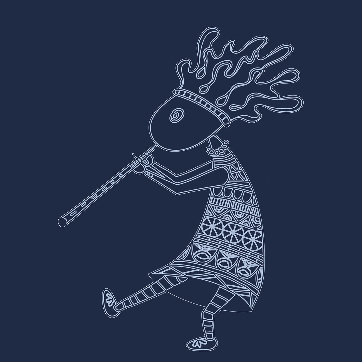 Musical Blue Kokopelli