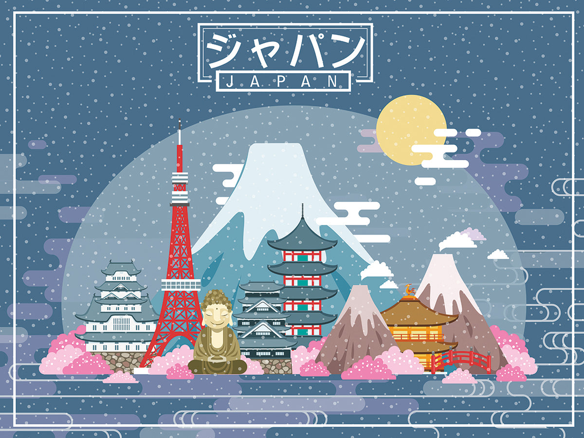 Snowy Japan Travel Poster