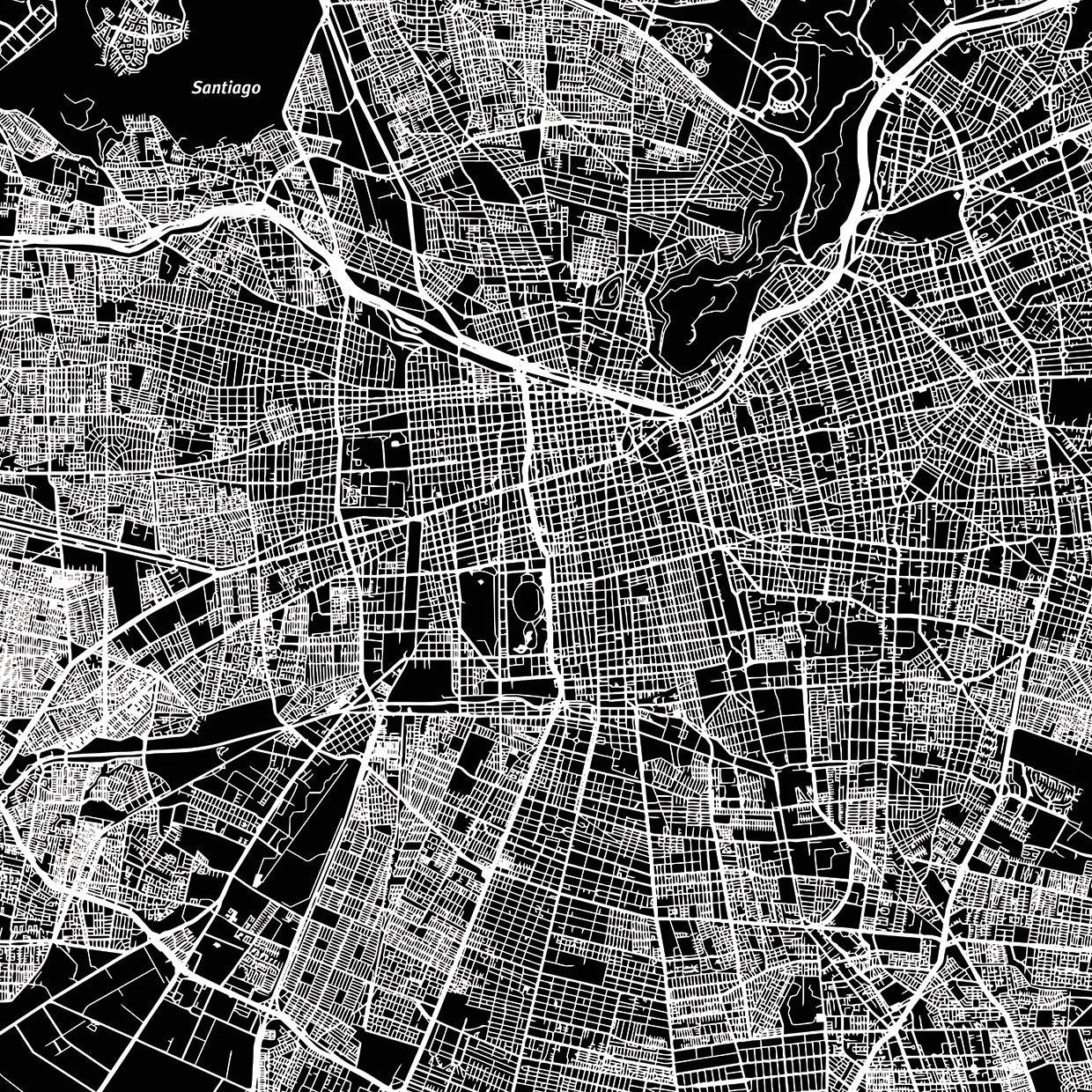 Santiago Street Map