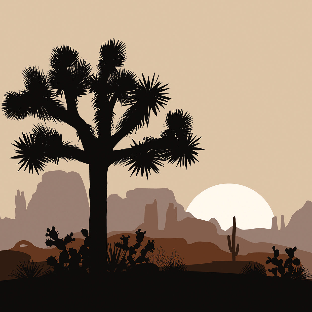 Cuadros en Lienzo Buenos Días Joshua Tree