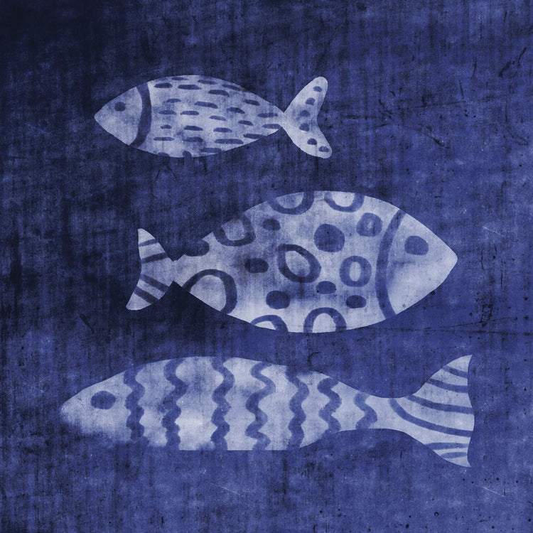 White Fish on Blue