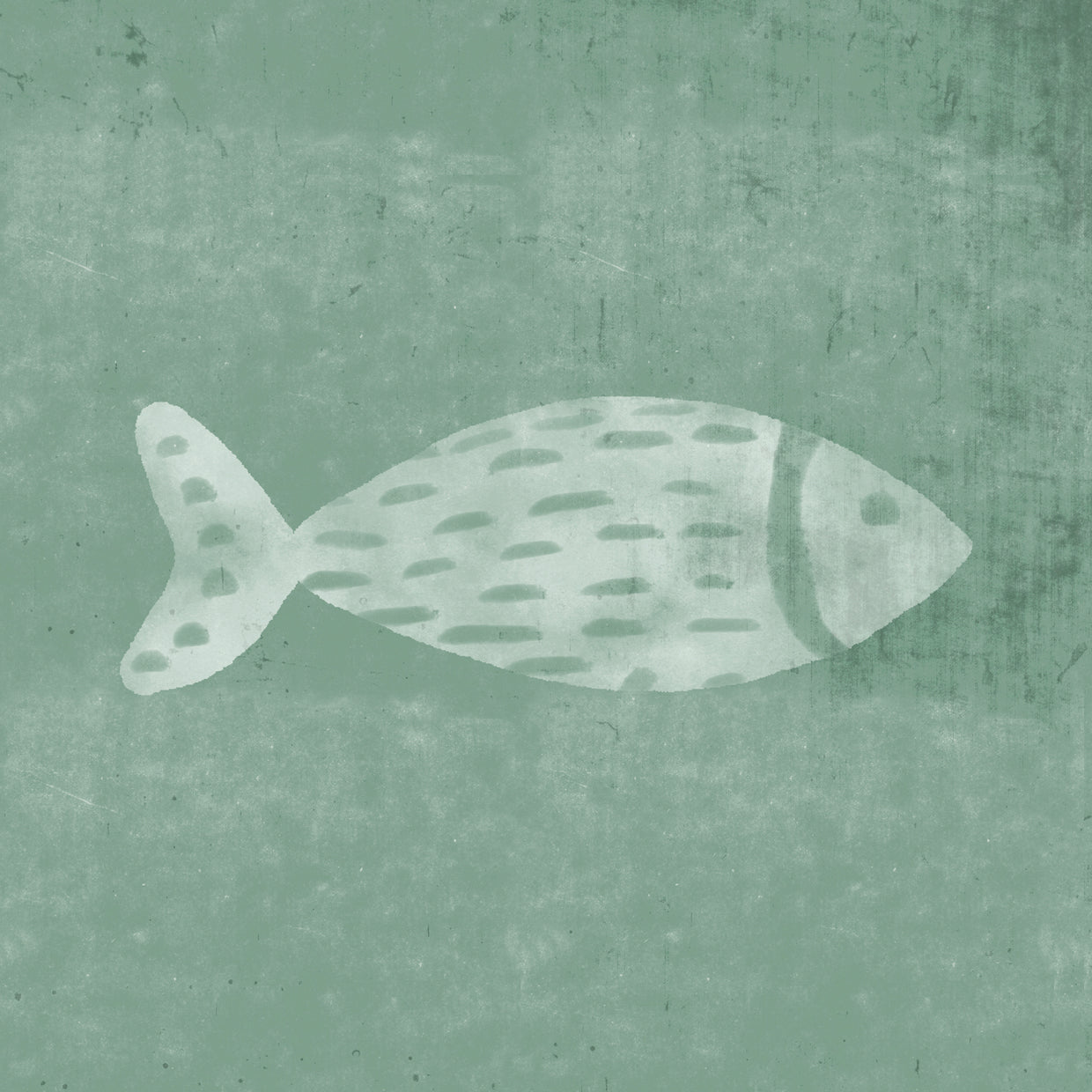 Dash Fish on Beachglass