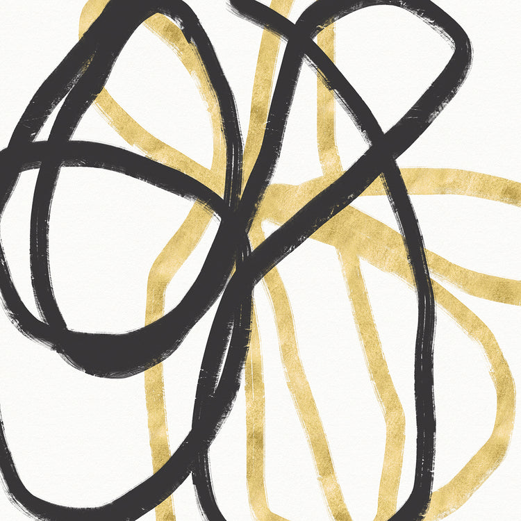 Black and Gold Lines IV
