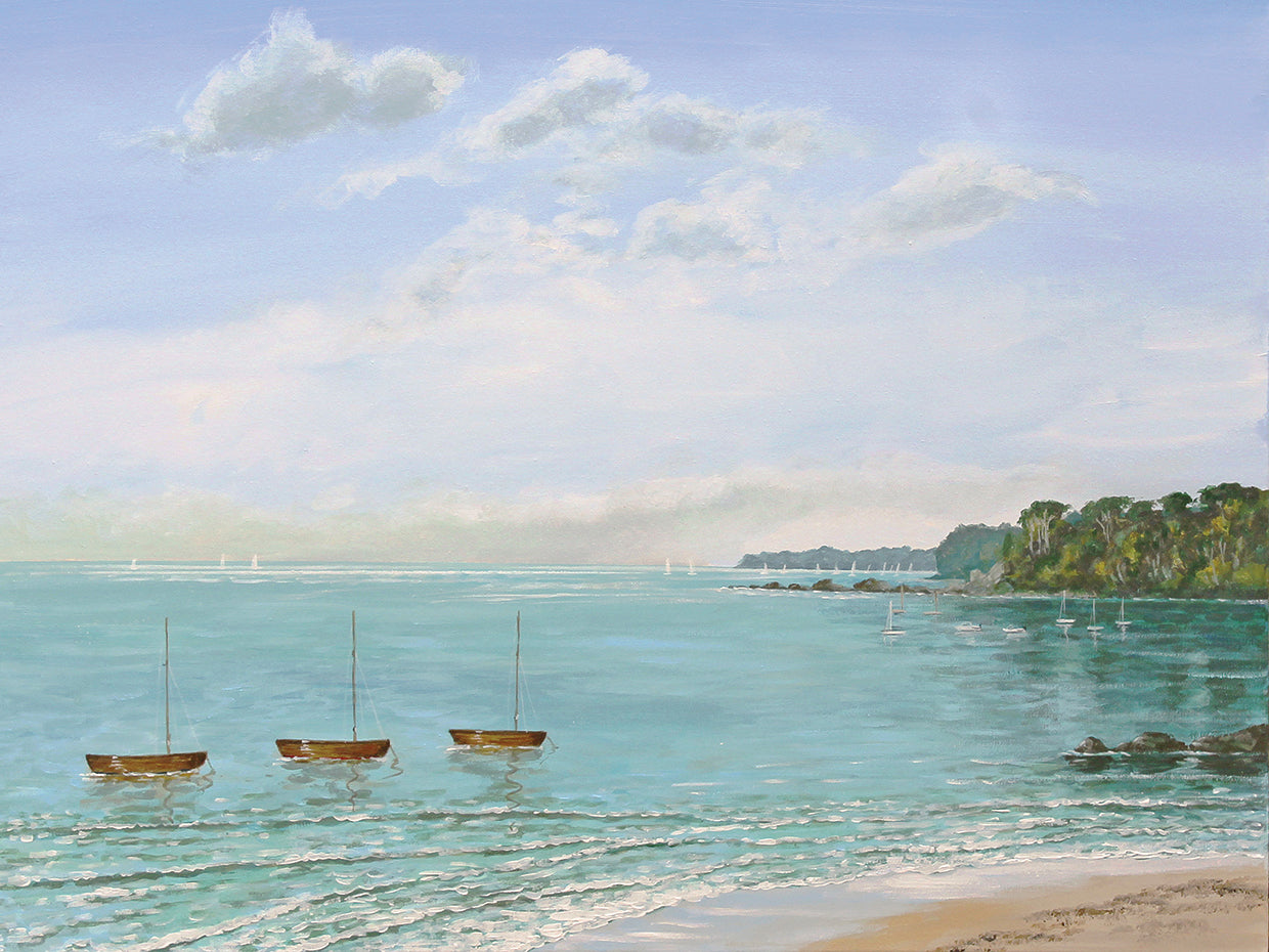 Three Dinghies Moored