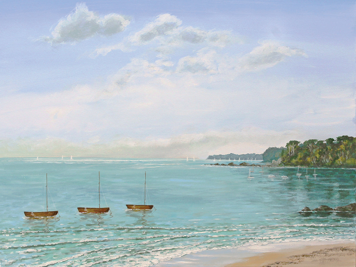 Three Dinghies Moored