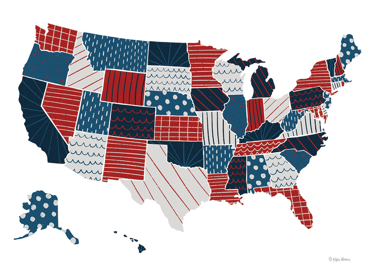 Patchwork USA Map