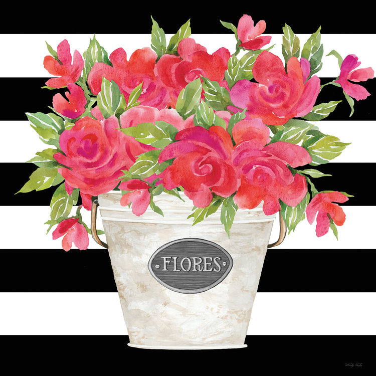 Fuchsia Flores Stripes