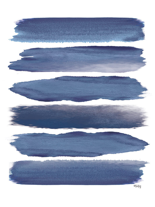 Watercolor Strokes Blue I
