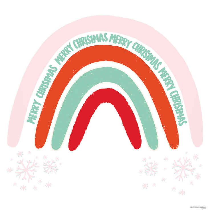 Feliz navidad arcoiris Lienzo
