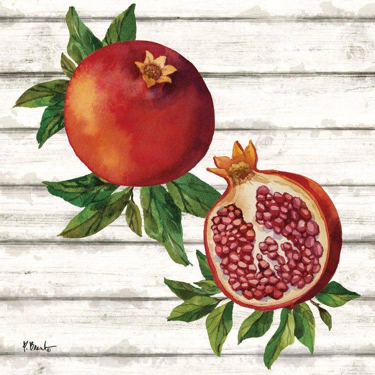 Pomegranate Bunch I – Wood