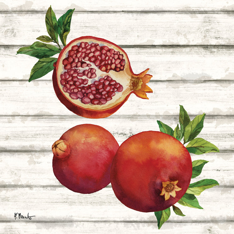 Pomegranate Bunch III – Wood