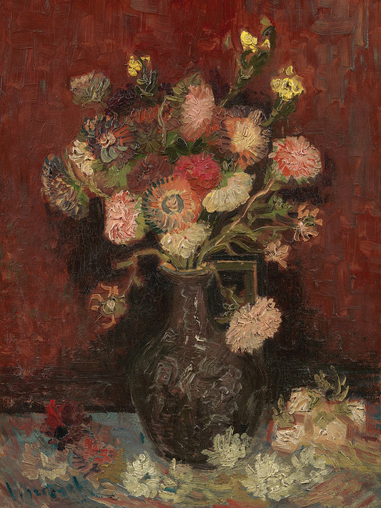 Vase with Asters and Gladioli