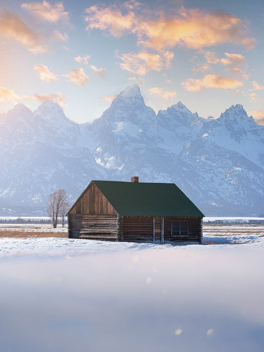Cabin in the Snowy Tetons