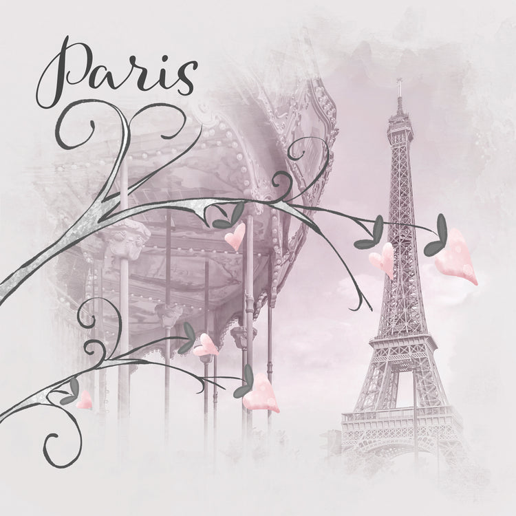 Paris Eiffel Tower in Blush II