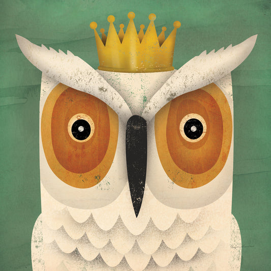 White Owl with Crown
