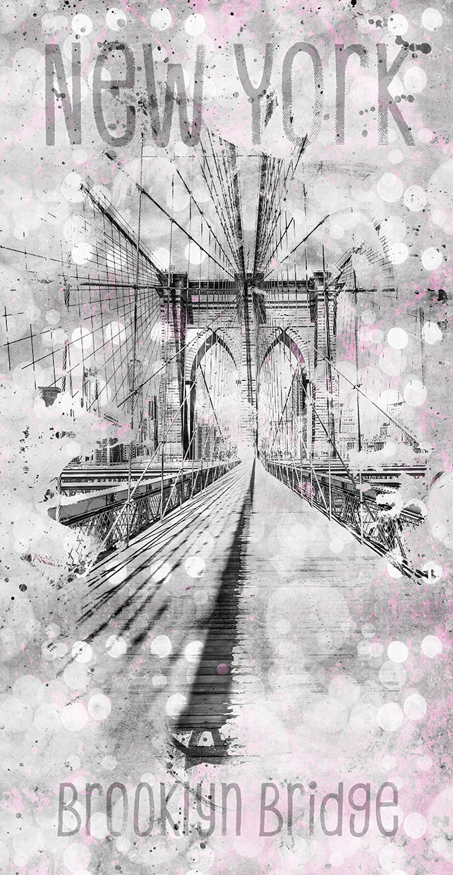 Graphic Art NEW YORK CITY Brooklyn Bridge