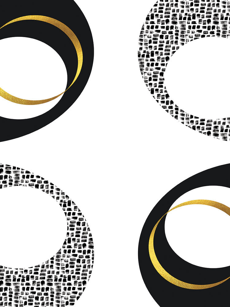 Black & White Abstract No. 7 | gold