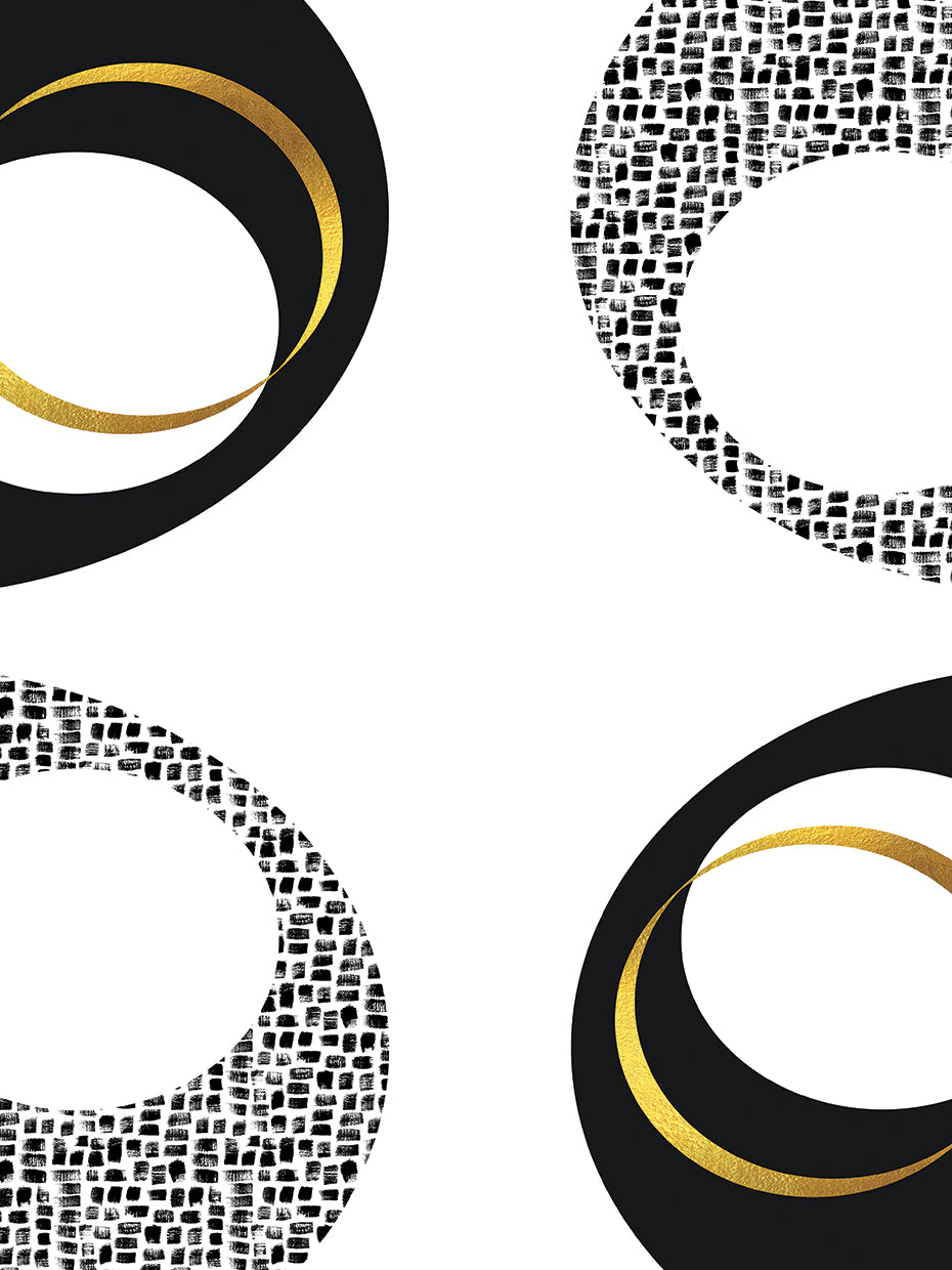 Black & White Abstract No. 7 | gold