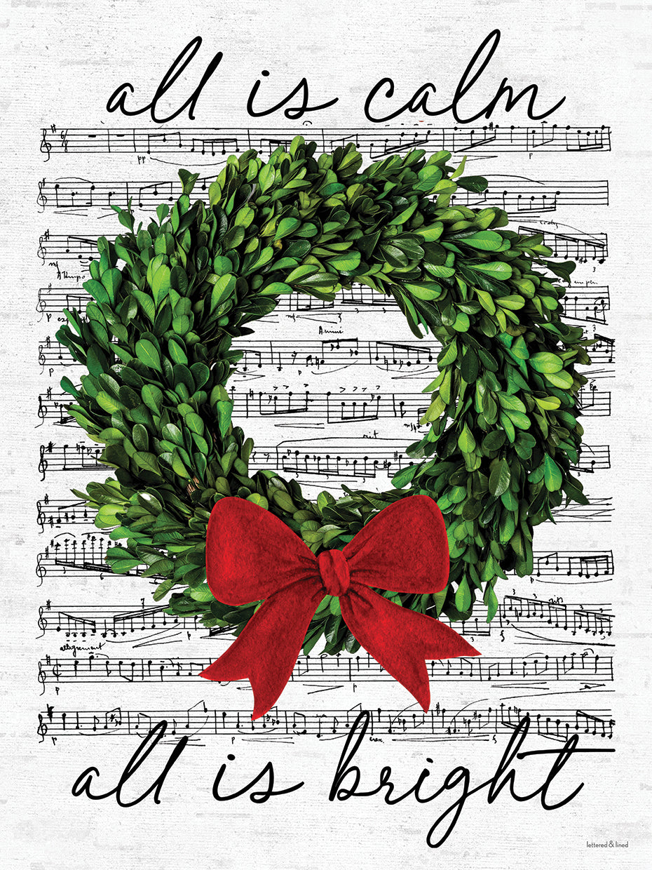 All is Calm Christmas Wreath