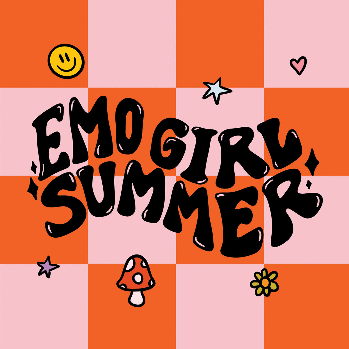 Emo Girl Summer Checkerboard