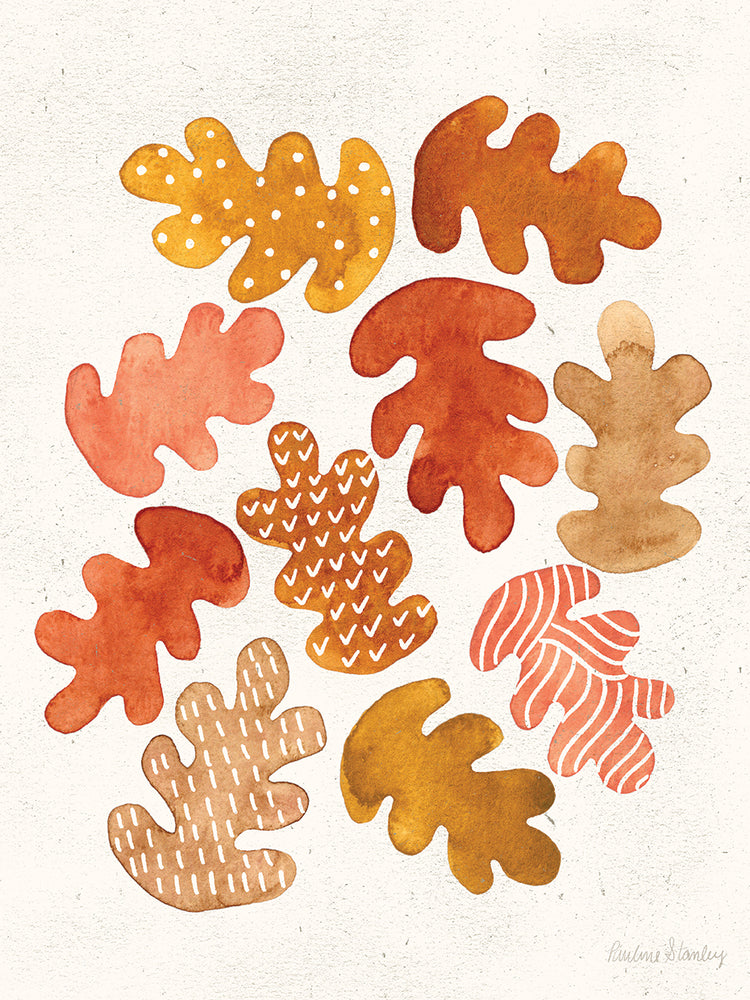 Oak Leaves Watercolor