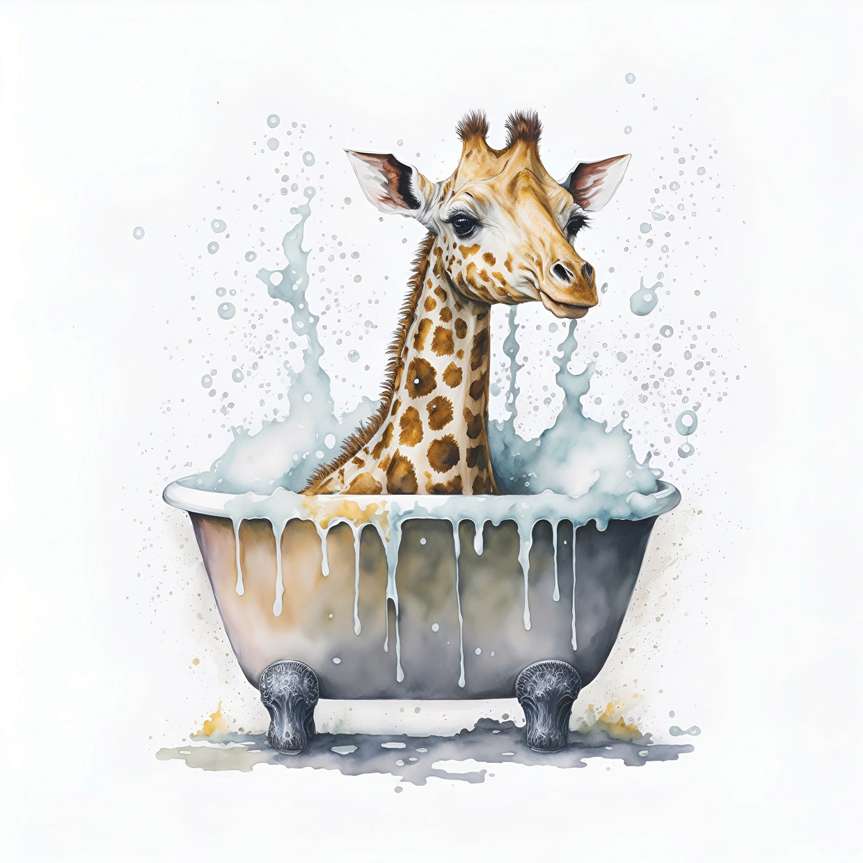 Giraffe in the Tub 1