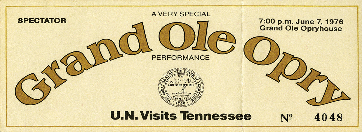 Grand Ole Opry's Opry U.N. Visits Tennessee Ticket Canvas Art