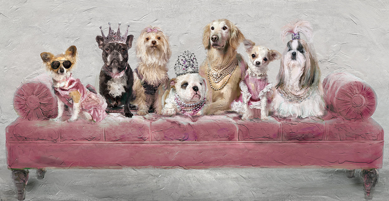 Diva Divan Dogs Pink