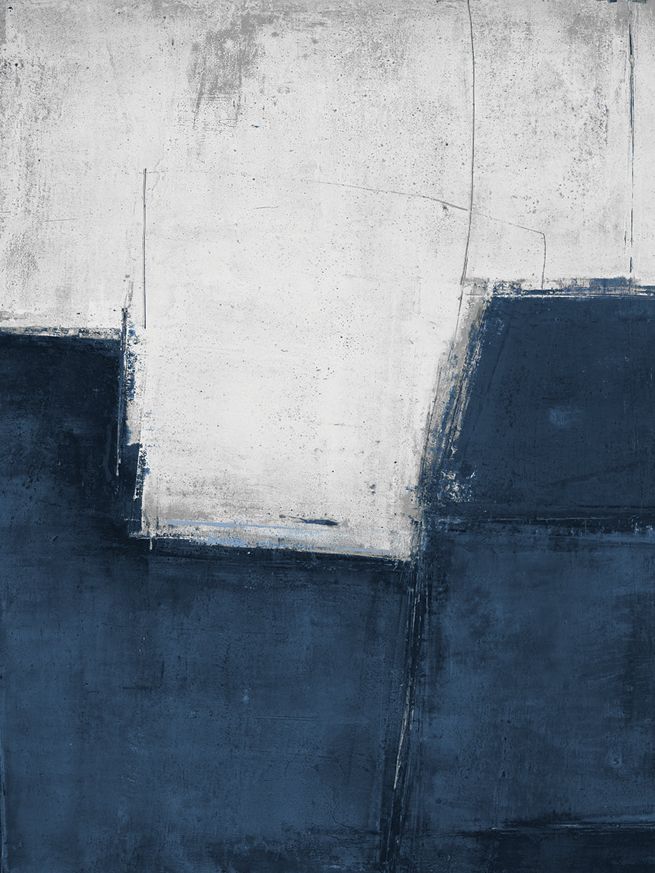 Concrete Abstract Blue and White