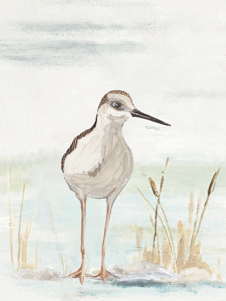 Stilt Bird on Blue II