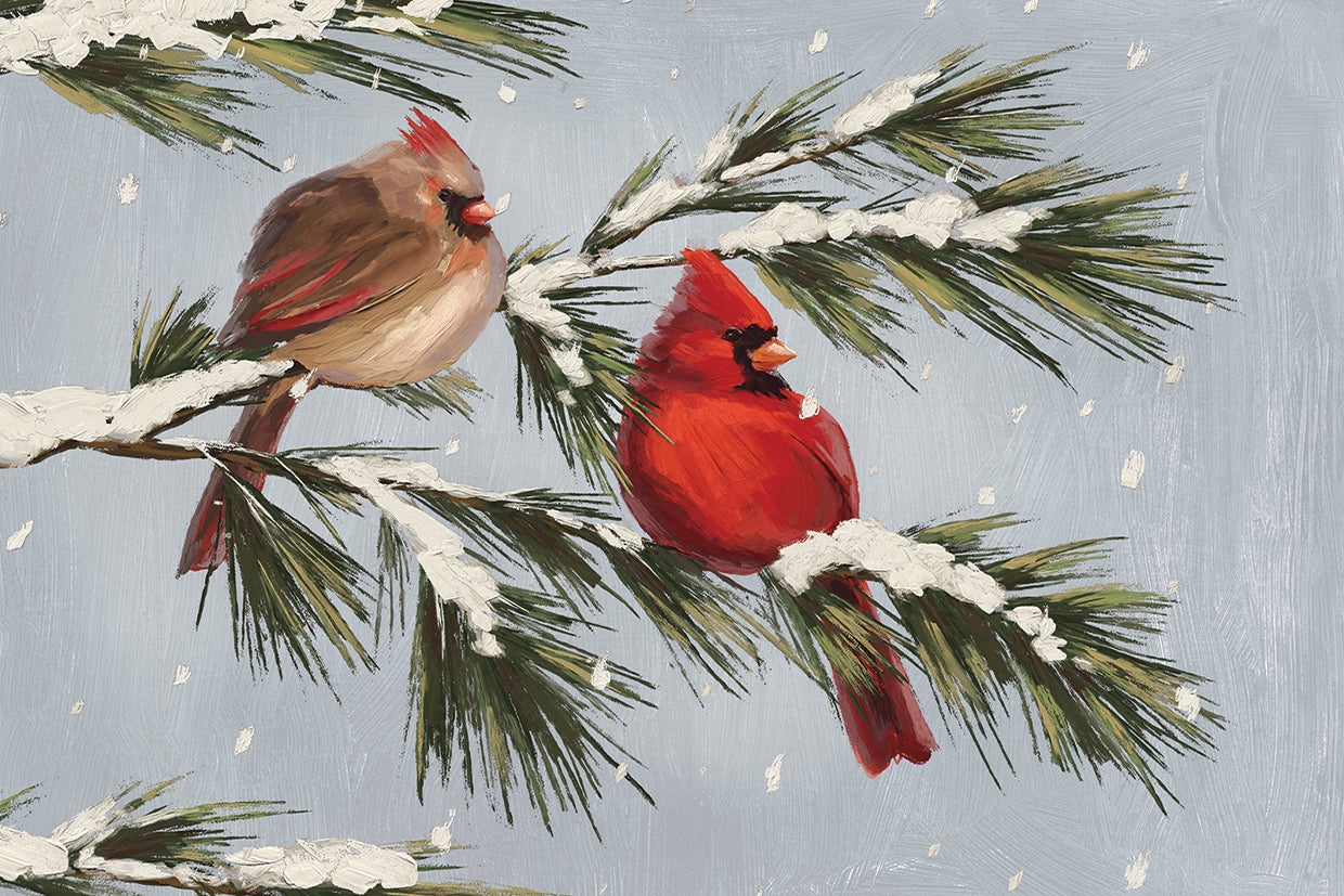Snowy Branch Cardinals