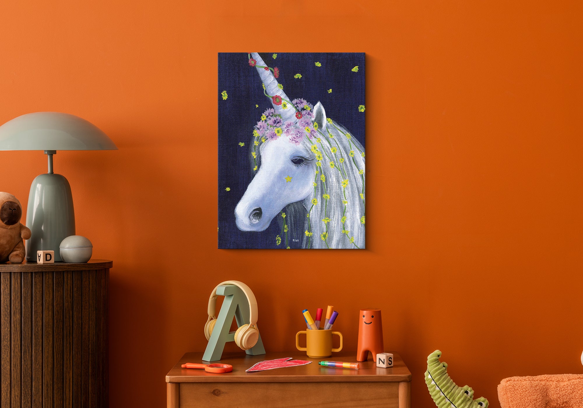 Storybook-inspired kids’ wall art with enchanted scenes and dreamy characters, from Fine Art Canvas