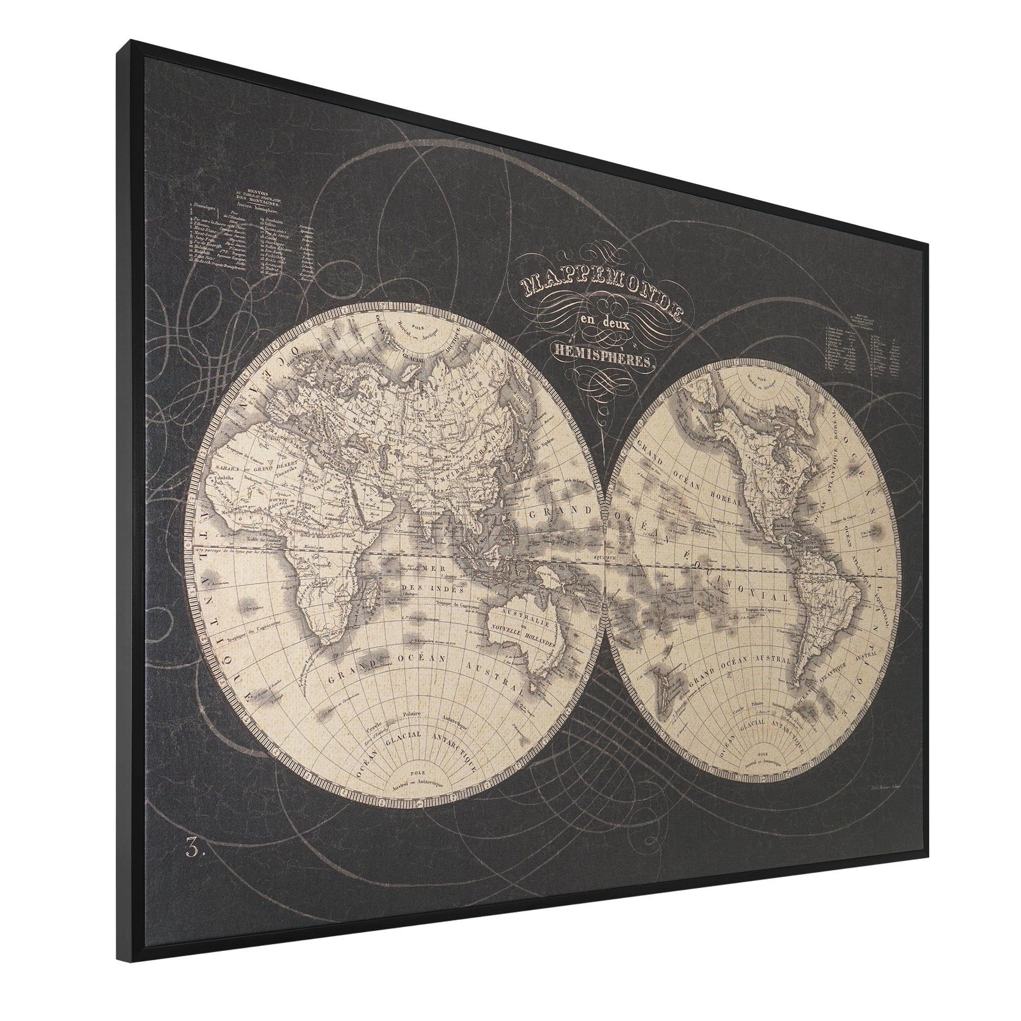 Linen - French World Map I