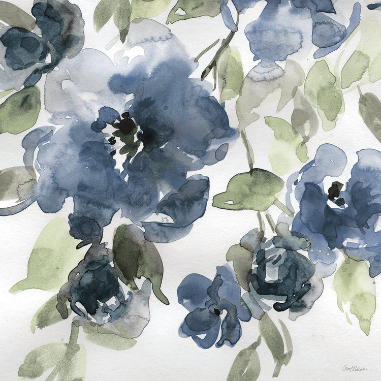 Belle's Blue I Indigo by Carol Robinson - top quality wall art work on large canvas & framed canvas prints