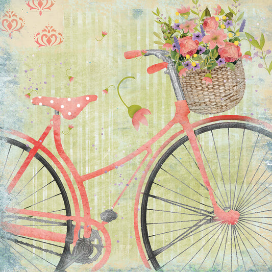 Bicycle Pink Canvas Art