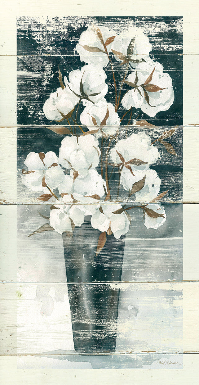 Country Cotton by Carol Robinson - larger sizes handcrafted wall art work on large canvas & framed canvas prints