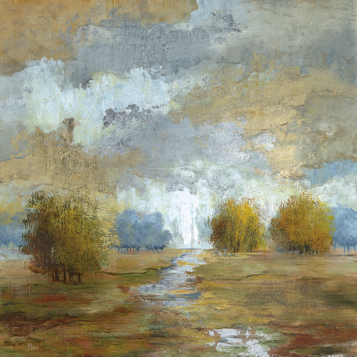 Lush Meadow I by Nan - handcrafted wall art work on large canvas & framed canvas prints, made to order