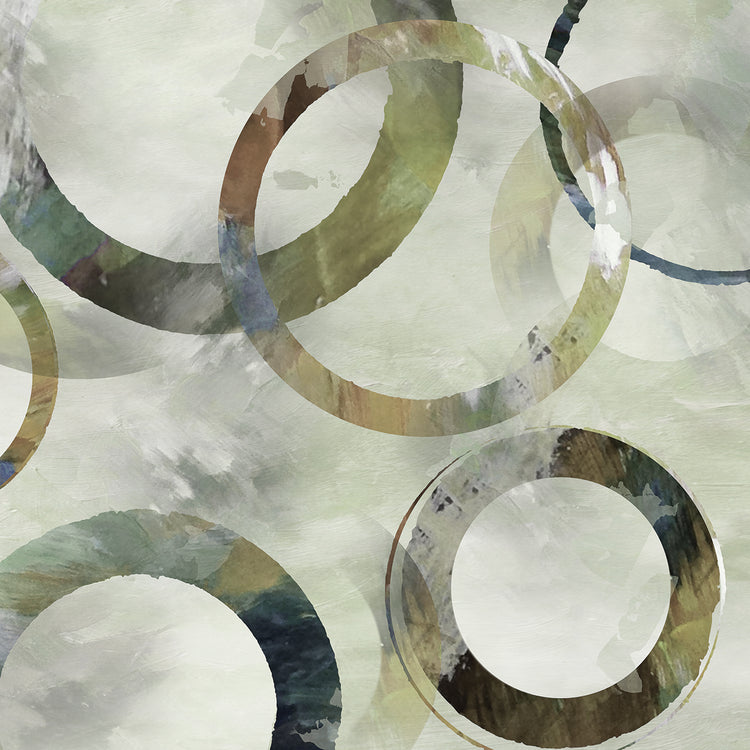 Rings Galore Spring Square II by Nan - museum quality wall art work on large canvas & framed canvas prints
