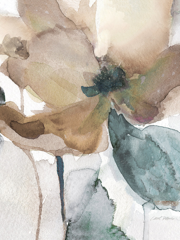 Watercolor Poppy I by Carol Robinson - best quality handcrafted wall art work on large canvas & framed canvas prints