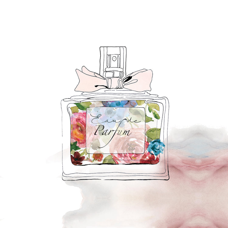 Chic Flower Perfume I by Carol Robinson - museum quality wall art work on large canvas & framed canvas prints