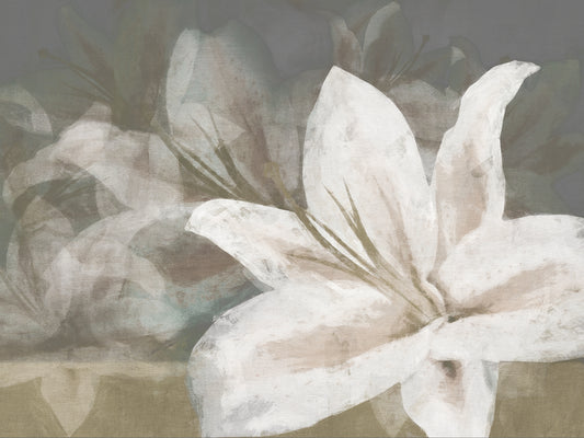 Floating Flowers Natural Canvas Art