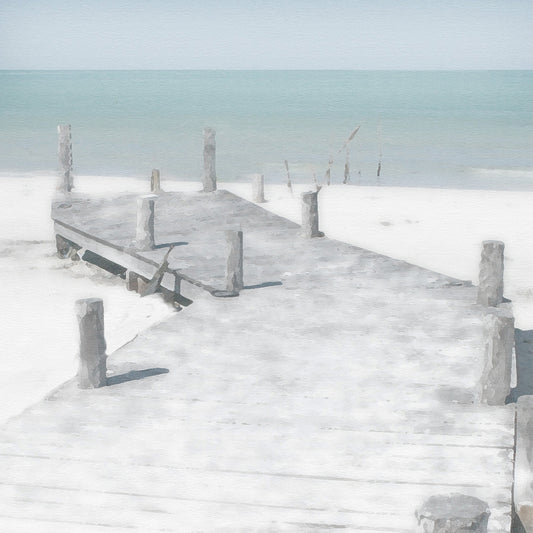 Old Jetty Square Canvas Art